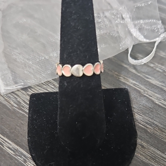 James Avery Pink Heart Ring 7.5 - Picture 1 of 5